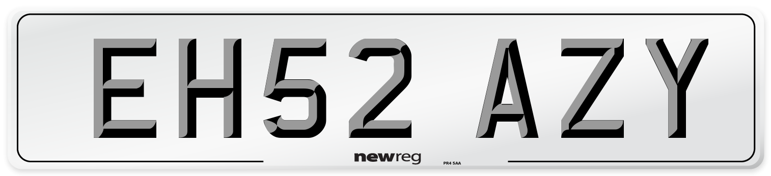 EH52 AZY Number Plate from New Reg